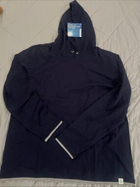 Coolibar Navy Blue Hooded Sun Protection Sweater